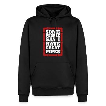 Pipefitter Some People Say Repair Man Pipefitters - Männer Premium Bio Hoodie - Schwarz - Vorne - Nico (187cm)