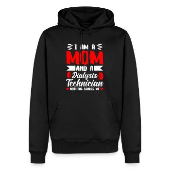 Dialysis Technician I'm A Mom And A Dialysis Nurse - Men’s Premium Organic Hoodie - black - Front - Nico (187cm)