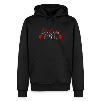 Dialysis Technician Dialysis Tech Hospital Nurse - Men’s Premium Organic Hoodie - black - Front - Nico (187cm)