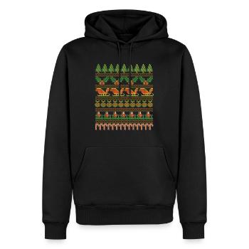 Ornement de Noël - Sweat à capuche Premium bio Homme - noir - Devant - Nico (187cm)