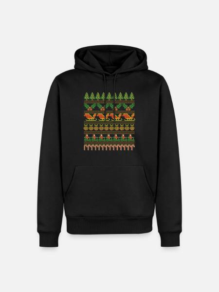 Ornement de Noël - Sweat à capuche Premium bio Homme - noir