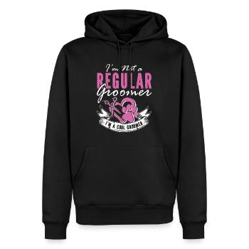 Toiletteur pour animaux de compagnie Je ne suis pas un toiletteur de salon d’animaux régulier - Sweat à capuche Premium bio Homme - noir - Devant - Nico (187cm)
