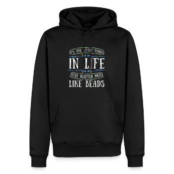 Beading It's The Little Things In Beadwork Beader - Männer Premium Bio Hoodie - Schwarz - Vorne - Nico (187cm)