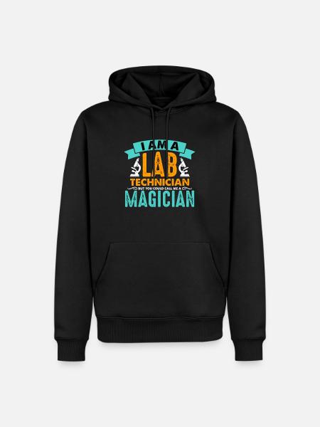 Técnico de laboratorio Soy un técnico de laboratorio pero científico - Sudadera con capucha prémium ecológica para hombre - negro