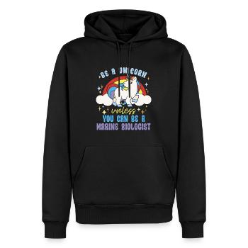 Marine Biology Be A Unicorn Unless Marine Animals - Männer Premium Bio Hoodie - Schwarz - Vorne - Nico (187cm)
