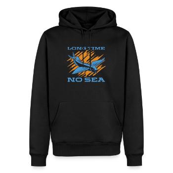 Biologie marine Longtemps Pas d’animaux sous-marins marins - Sweat à capuche Premium bio Homme - noir - Devant - Nico (187cm)