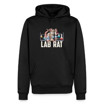 Technicien de laboratoire Laboratoire de science des rats Laboratoire clinique - Sweat à capuche Premium bio Homme - noir - Devant - Nico (187cm)