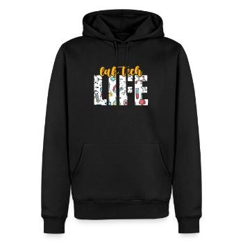 Lab Technician Lab Tech Life Laboratory Scientist - Men’s Premium Organic Hoodie - black - Front - Nico (187cm)
