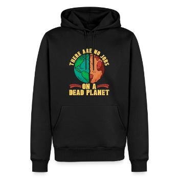 Changement climatique Il n’y a pas d’emplois Sensibilisation à la science - Sweat à capuche Premium bio Homme - noir - Devant - Nico (187cm)