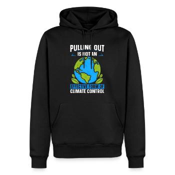 Climate Change Pulling Out Is Not Climate Science - Männer Premium Bio Hoodie - Schwarz - Vorne - Nico (187cm)
