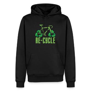 Recycler le recyclage environnemental Go Green Recycler - Sweat à capuche Premium bio Homme - noir - Devant - Nico (187cm)