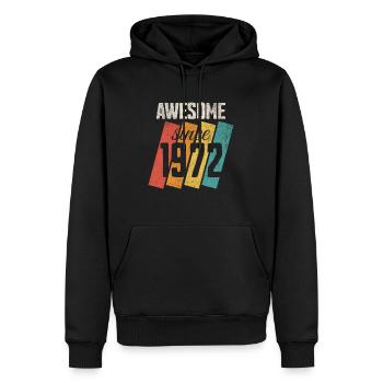Awesome since 1972 50th birthday - Men’s Premium Organic Hoodie - black - Front - Nico (187cm)