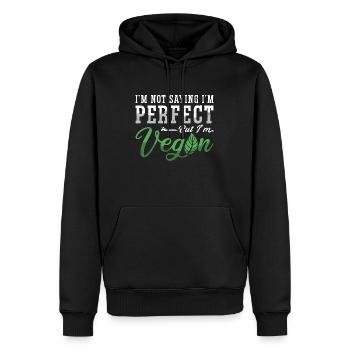 Veganism I'm Not Saying I'm Vegetarian Vegan Lover - Männer Premium Bio Hoodie - Schwarz - Vorne - Nico (187cm)