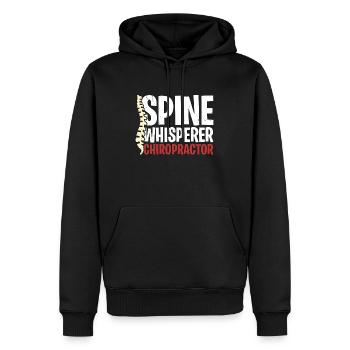 Chiropractic Spine Whisperer Massage Chiropractor - Men’s Premium Organic Hoodie - black - Front - Nico (187cm)