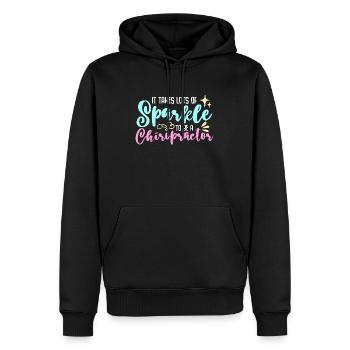 Chiropratique Il faut de l’éclat pour être chiro docteur - Sweat à capuche Premium bio Homme - noir - Devant - Nico (187cm)