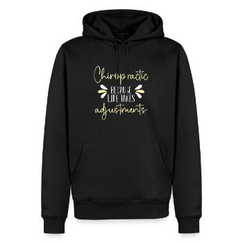 La chiropratique parce que la vie nécessite une thérapie physique - Sweat à capuche Premium bio Homme - noir - Devant - Nico (187cm)