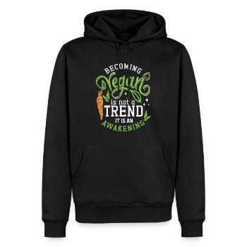 Le chef végétalien devient végétalien n’est pas une tendance Le véganisme - Sweat à capuche Premium bio Homme - noir - Devant - Nico (187cm)