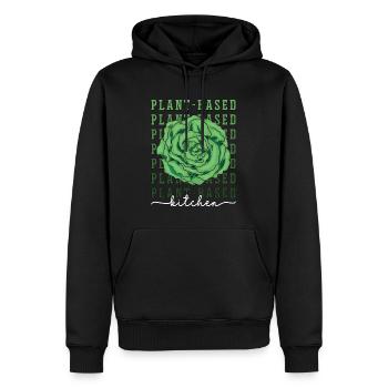 Chef végétalien Cuisine à base de plantes Légumes Chefs végétaliens - Sweat à capuche Premium bio Homme - noir - Devant - Nico (187cm)