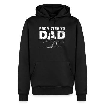 Tenue de papa rétro pour la fête des pères - Sweat à capuche Premium bio Homme - noir - Devant - Nico (187cm)