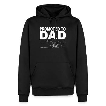Retro Papa Outfit zum Vatertag - Männer Premium Bio Hoodie - Schwarz - Vorne - Nico (187cm)