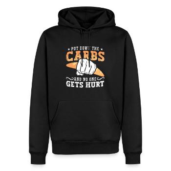 Low Carb Diet Put Down The Carbs Healthy Lifestyle - Männer Premium Bio Hoodie - Schwarz - Vorne - Nico (187cm)