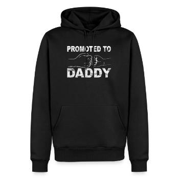 Tenue Retro Papa pour la fête des pères - Sweat à capuche Premium bio Homme - noir - Devant - Nico (187cm)