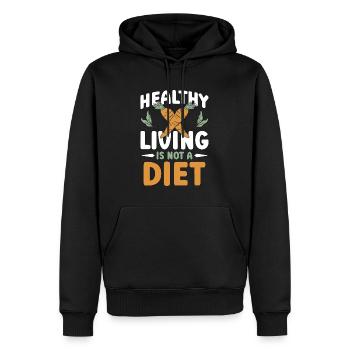 Régime Végétalien Une Vie Saine Est Sans Produits Laitiers Végétarien - Sweat à capuche Premium bio Homme - noir - Devant - Nico (187cm)
