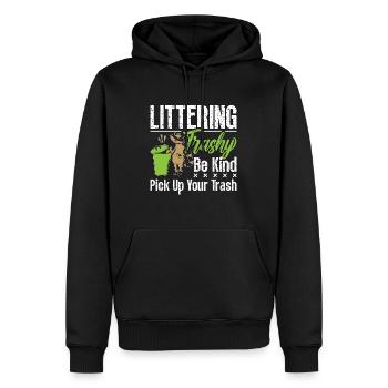Conservationist Littering Trashy Be Environmental - Männer Premium Bio Hoodie - Schwarz - Vorne - Nico (187cm)