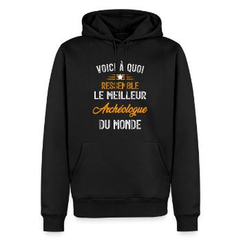 Voici à quoi ressemble le meilleur Architecte - Sweat à capuche Premium bio Homme - noir - Devant - Nico (187cm)