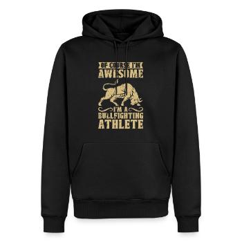La tauromachie bien sûr, je suis génial aime la corrida - Sweat à capuche Premium bio Homme - noir - Devant - Nico (187cm)