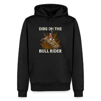 Bull Riding Dibs On The Country Ranch Bull Rider - Männer Premium Bio Hoodie - Schwarz - Vorne - Nico (187cm)