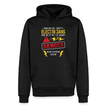 Electronics Repair Who Needs Light Repair Worker - Men’s Premium Organic Hoodie - black - Front - Nico (187cm)