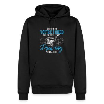 Tornadoes You Know You're Bored When Meteorologist - Männer Premium Bio Hoodie - Schwarz - Vorne - Nico (187cm)