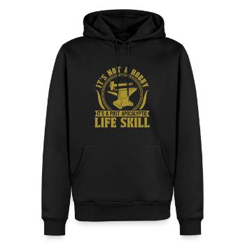 Forging It's Not A Hobby It's A Forger Blacksmiths - Männer Premium Bio Hoodie - Schwarz - Vorne - Nico (187cm)