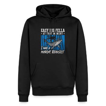 Marine Biology Easy Big Fella Loves Ocean Science - Männer Premium Bio Hoodie - Schwarz - Vorne - Nico (187cm)
