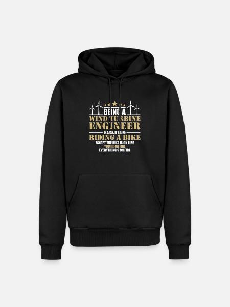 Wind Turbine Tech Being A Wind Turbine Technician - Men’s Premium Organic Hoodie - black