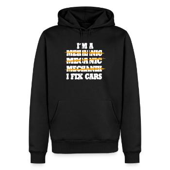 Mechanic Car Car Gift Idea - Men’s Premium Organic Hoodie - black - Front - Nico (187cm)