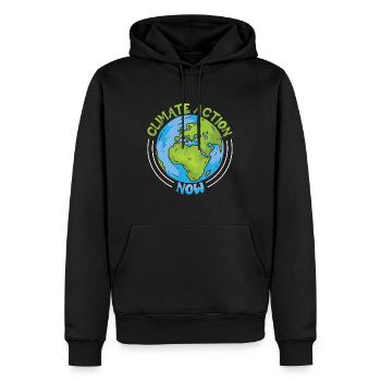 Climate Change Climate Action Now Environmentalist - Sweat à capuche Premium bio Homme - noir - Devant - Nico (187cm)