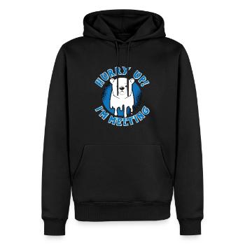 Changement climatique Dépêchez-vous Je fais fondre la Terre Mère - Sweat à capuche Premium bio Homme - noir - Devant - Nico (187cm)