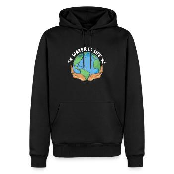 Global Warming Water Is Life Environment Activism - Männer Premium Bio Hoodie - Schwarz - Vorne - Nico (187cm)