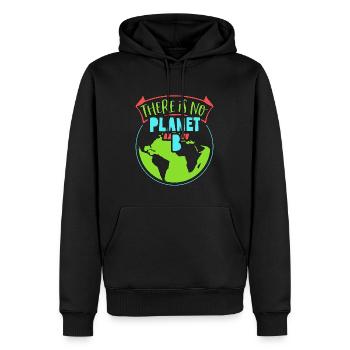 Réchauffement climatique Il n’y a pas de planète B environnementale - Sweat à capuche Premium bio Homme - noir - Devant - Nico (187cm)