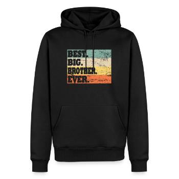 Großer Bruder Geschwister Familie - Männer Premium Bio Hoodie - Schwarz - Vorne - Nico (187cm)