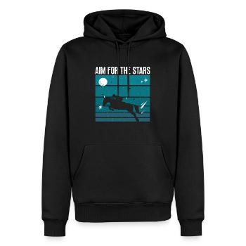 Show Jumping Aim For The Stars Horses Show Jumper - Männer Premium Bio Hoodie - Schwarz - Vorne - Nico (187cm)