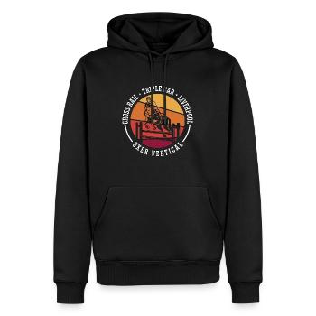 Saut d’obstacles Cross Rail Triple Bar Retro Horses - Sweat à capuche Premium bio Homme - noir - Devant - Nico (187cm)