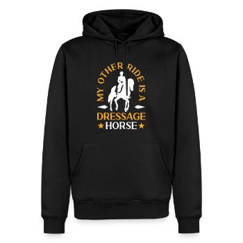 Dressage My Other Ride Is Equine Dressage Rider - Männer Premium Bio Hoodie - Schwarz - Vorne - Nico (187cm)