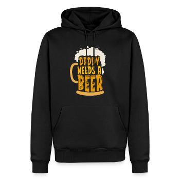 Beer Brewing Daddy Needs A Home Brewer Beer Brewer - Männer Premium Bio Hoodie - Schwarz - Vorne - Nico (187cm)