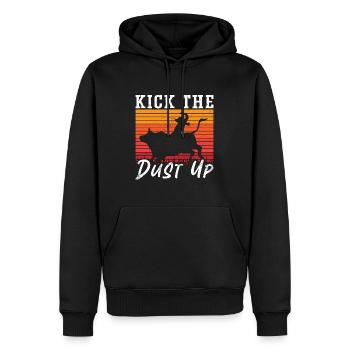 Bull Riding Kick The Dust Rodeo Cowboy Bull Rider - Männer Premium Bio Hoodie - Schwarz - Vorne - Nico (187cm)