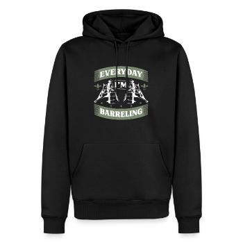 Barrel Racing Everyday I'm Barreling Barrel Race - Männer Premium Bio Hoodie - Schwarz - Vorne - Nico (187cm)