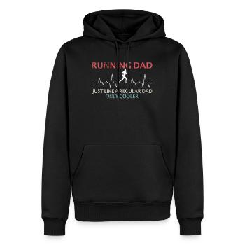laufen running geschenkidee - Männer Premium Bio Hoodie - Schwarz - Vorne - Nico (187cm)