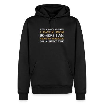 Every Now And Then I Leave My Room Gamer Gaming - Männer Premium Bio Hoodie - Schwarz - Vorne - Nico (187cm)